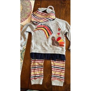 Twins 24 Month B/G Matching Thanksgiving Outfits